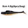 Cebo Suave Tpr Cola en T Señuelo de Agua Flotante Gusano Suave Paquete de 6 Hombre6Cm8Cm10Cm Minnowz Zman Cebo Suave