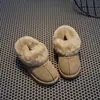 Botas de Nieve Nuevas de Invierno 2026 para Niños con Forro Polar Adicional y Espesamiento para Niñas, Zapatos Grandes de Algodón, Botas de Algodón para Niños, Impermeables, Antideslizantes, Botas Cortas