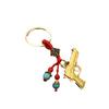 Llavero Colgante de Pistola Dorada de Latón para Coche, Bolso para Hombre y Mujer, Moda Nacional, Colgante Vintage, Artesanías de Calabaza para Dinero de Cinco Emperadores