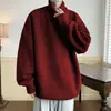 Suéter liso de cuello alto para hombre, nueva colección de invierno 2026, suéter de punto multicolor de moda estilo coreano, top de capa base