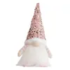 Decoración de muñeco sin rostro navideño transfronterizo con sombrero de lentejuelas, adorno luminoso, lindo Rudolph el Gnomo