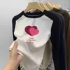 Camiseta Interior de Polar para Niña Otoño Invierno Nuevo Estilo Patchwork Manga Larga Ropa Interior Base Elegante para Bebé