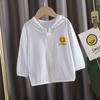 Una generación de niños nuevo verano fino protector solar hombres tesoro niñas abrigo con capucha cremallera Seda de Hielo ropa protectora solar