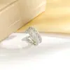 Anillo Ladrillo de Diseño Nicho de Alta Gama Lujo Accesible para Mujer Moda Europea y Americana Creativo Zirconia Chapado en Oro Anillo Abierto Ajustable