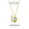 Moda Transfronteiriça Tulipa Oval Colar Feminino Nicho Temperamento Renda Corrente Clavícula Estilo Meio do Século Colar de Luxo Leve