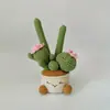 Produtos Acabados de Flores Artesanais da Amazon Transfronteiriços, Plantas Pequenas em Vasos de Fio de Cacto Trançado, Enfeites Criativos de Plantas em Vasos para Decoração de Casa