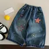 Pantalones de Mezclilla Suaves para Niñas Estilo Nuevo Otoño 2026 Pantalones Largos de Estrella para Niños Pequeños Pantalones Casuales Rectos para Bebé Niñas Elegantes