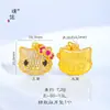 Tienda de Oro Puzuo Mismo Estilo Arena Dorada Accesorios DIY Lleno de Diamantes Colgante de Cabeza Hello Kitty Collar Cadena de Clavícula de Dibujos Animados Lindos