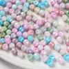 Kit de Materiales para Joyería DIY Hecho a Mano, Cuentas Sueltas de Vidrio Iridiscente Teñidas con Agua para Bordado, Pulsera, Collar, Cadena de Teléfono
