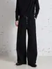 Pantalones de vestir rectos de Kendo de cinco botones, cruzados 2026Tr, mezclilla doble plisada, para hombre, temporada de primavera, pantalones casuales de pierna ancha con caída.