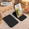 Espejo de Maquillaje Plegable Cuadrado Estilo Moderno Simple con Logo Personalizado Portátil de Mano Espejo Pequeño Lente de Cristal Regalo