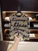Sudadera de Felpa con Mangas Largas, Estampado de Letras, Diseño Versátil de Lujo de Alta Gama para Hombre, Estilo Nuevo 2026 con Rasgaduras y Lentejuelas, Otoño e Invierno
