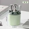 Portalápices DIY de gran capacidad con cinco compartimentos al por mayor creativo minimalista para escritorio de oficina escritorio de estudiante caja de almacenamiento de portalápices de papelería