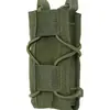 Tiger de Saque Rápido 9mm Bolsa Elástica para Cargador Único de Pistola Accesorio Táctico Ajustable para Exteriores Molle