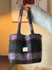 518690 Novedad Otoño e Invierno Bolso de Hombro Arcoíris para Mujer Bolso Tote Cuadrado de Gran Capacidad Bolso de Mano de Combinación de Colores Perezosa