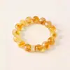 Pulsera de Cristal Amarillo Torre Natural Grado A, Regalo Navideño para Hombres y Mujeres, Pulsera de Citrino Amarillo Asai de la Suerte
