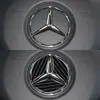 Adecuado para 14-20 Mercedes-Benz W205 Glc Interior de Coche Modificado Volante de Fibra de Carbono Logo Pegatina Decorativa
