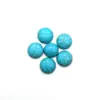 Accesorios para Joyería Turquesa Sintética Cabujón Redondo Parche Doble de Fondo Plano Cuentas Sueltas Ornamentos de Cobre Estatua de Buda Piedra Suelta Incrustada