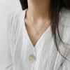 XT239 Colar Clássico Coreano em Forma de Coração para Clavícula Ornatos Prateados Moda Ins Minimalista Oco Amor Prata Esterlina S925 Colar para Mulheres