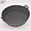 Forma de Silicone para Assar de Grau Alimentício Air Fryer Doméstica Forma de Silicone para Assar de Grau Alimentício Forma de Silicone Dobrável para Assar