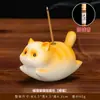 Portaincienso Adorno Gato Viejo Modelo Nuevo Porta Varilla de Incienso Sándalo Soporte Decoración Mesa de Té Encendedor de Incienso Lindo Gato Portaincienso