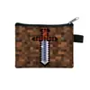Porta-moedas Infantil Minecraft Carteira Portátil Creeper Simples com Zíper Bolsa para Moedas e Fones de Ouvido