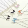 Amazon Cross-Border Novo Melhor Amigo Borboleta Colorida Amizade Colar Magnético Nova Corrente de Suéter