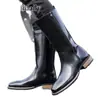 Botas de Otoño Botas Altas de Caballero Botines Chelsea para Hombre Piel Genuina Terciopelo de Invierno Botas para Montar a Caballo y Motocicleta para Hombre