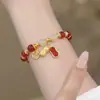 Pulseira Temperamento Amendoim Coisas Boas para Mulheres, Amendoim Pequeno Ajustável Popular Estilo Chinês Presente para Namorada, Pulseira Atacado do Fabricante