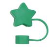 Tapón de pajita con forma de estrella 3D de dibujos animados, 10 mm, accesorio decorativo universal, tapón antipolvo reutilizable con pegamento suave.