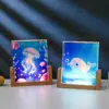 Luz Nocturna Luminosa de Cristal Impresa en Color UV Transfronteriza Adorno Decorativo Creativo de Escritorio Lámpara de Ambiente Regalo de Cumpleaños Regalo de Vacaciones