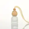 Botella de aromaterapia de vidrio de color esmerilado, adorno colgante para coche, botella de perfume, botella vacía de aromaterapia para ventilación de aire acondicionado, capacidad pequeña