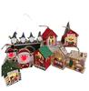 Nuevas decoraciones colgantes navideñas, cabaña luminosa de madera, colgante para casa pequeña, manualidades creativas