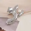 Pinza para el Cabello Exquisita de Pedrería de Alta Gama para Mujer, Pinza Simple de Tamaño Mediano, Pinza Elegante para el Cabello, Pinza de Tiburón, Pinza Elegante para el Cabello para la Parte Posterior de la Cabeza