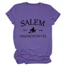 Salem est 1626 Amazon Wish sitio independiente camiseta de mujer de manga corta con cuello redondo de moda y única camiseta básica
