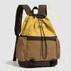 Mochila Cruzada Ligera con Cordón, Color de Moda Bloqueo de Color, Deportiva, Fitness, Almacenamiento con Cordón, Casual, Exterior, Viaje de Negocios, Viajero