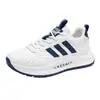 Sapatos de moda de luxo leve sapatos masculinos de alta qualidade couro impermeável de ponta sola grossa esportivos para corrida casuais sapatos Forrest Gump de três listras