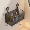 Estante de Almacenamiento con Ventosa para Baño, Organizador sin Taladro para Cepillo de Dientes y Pasta de Dientes para Lavabo, Cesta Colgante para Gel de Ducha Montada en la Pared