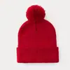 Estilo Coreano Distinctivo Otoño e Invierno Grueso Lana Tejida Gorro de Moda Cálido Todo Combinación Hombres y Mujeres Gorro con Bola de Pelo