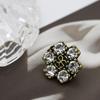 Atacado Padrão de Senso Pesado com Botões de Metal Diamantados Casaco de Pele Feminino Casaco Fivela Decorativa Botões de Suéter Estilo Chanel
