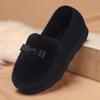 Mocasines para Mujer con Forro de Lana, Nuevo Modelo 2026, sin Cordones, para Exteriores, Cálidos, Suela Suave, Zapatos de Algodón Peludos de Suela Gruesa para Otoño e Invierno de Mamá