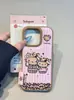 Popular Fofa Textura de Couro Kt Melody Adequado para Capa de Celular Apple 17Promax Iphone16 Desenho Animado 15 Coreano 14