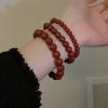 Pulsera de cuentas de cinabrio natural pulsera retro de temperamento que combina con todo regalo de transferencia de año de vida nuevos accesorios al por mayor