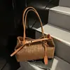 Bolso Transfronterizo de Gran Capacidad Estampado de Leopardo para Mujer 2025 Nuevo Otoño e Invierno Retro Versátil Bolso de Hombro Bolso Tote para Viaje