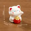Figura de Gato da Sorte Desenho Animado Fofo, Acessórios de Decoração para Casa de Bonecas DIY, Pequenos Enfeites de Micro paisagem para Painel de Carro