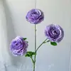 3 peonías artificiales estilo Monet, flores falsas decorativas para bodas, arreglos de pasillo, decoración del hogar, accesorios de fotografía