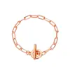 Venta Caliente Transfronteriza Pulsera Ottonbuckle para Mujer Estilo Ins Personalidad Elegante Mariposa Amor Pulsera Punk Hip-hop Pulsera