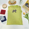 2026 Nuevo Estilo Tops para Niñas Verano Dulce Lazo Elegante Casual Versátil Chaleco Infantil Camiseta para Bebé
