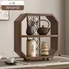Nova Estante Pequena de Madeira Maciça Estilo Chinês para Mesa de Escritório para Conjuntos de Chá, Xícaras, Cosméticos e Armazenamento