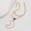 Pulsera de Moda Transfronteriza Más Vendida con Diseño de Corazón, Cadena Sencilla, Flor de la Virgen María, Pulsera Versátil de Moda Europea y Americana al por Mayor